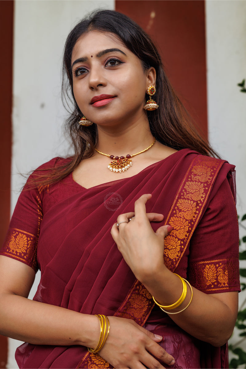 Magizhini Collection (MAROON)