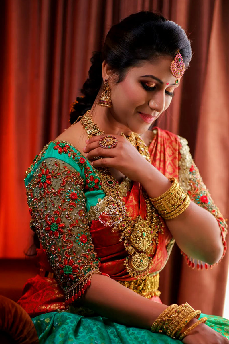 Samudrika Collection (with  plain jacquard Blouse )