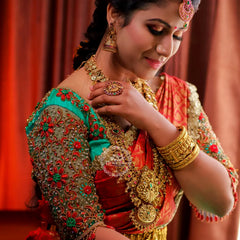 Samudrika Collection (with  plain jacquard Blouse )