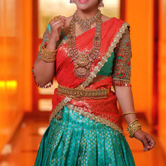 Samudrika Collection (with  plain jacquard Blouse )