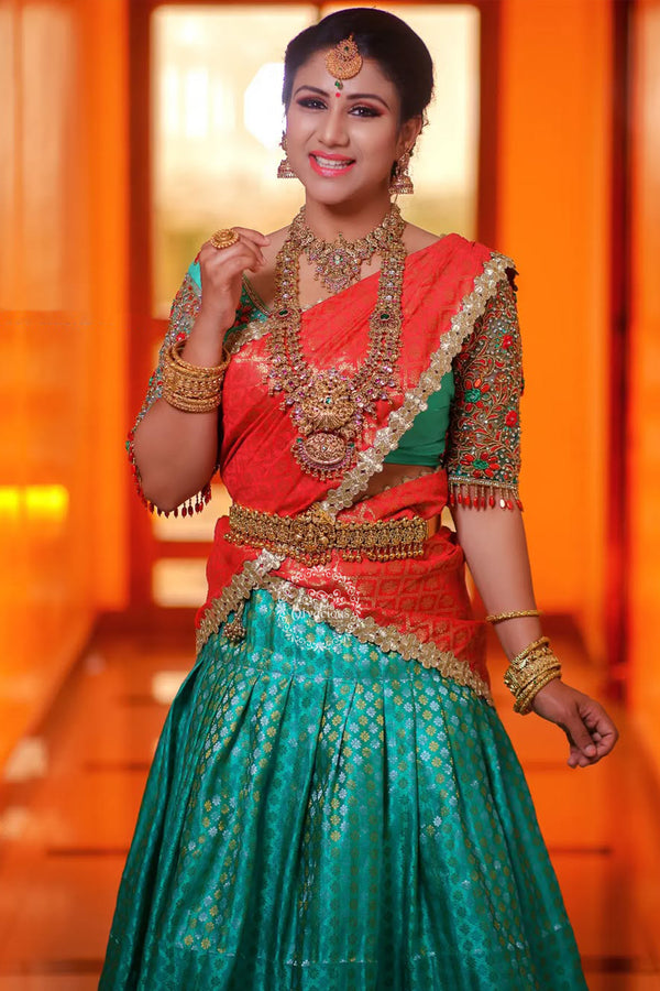 Samudrika Collection (with  plain jacquard Blouse )